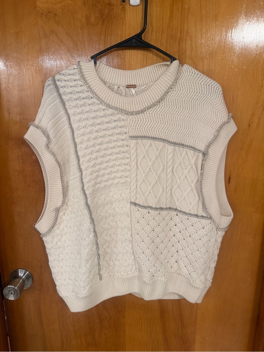 Free People Take The Plunge Vest in Ivory - Picture 3 of 6